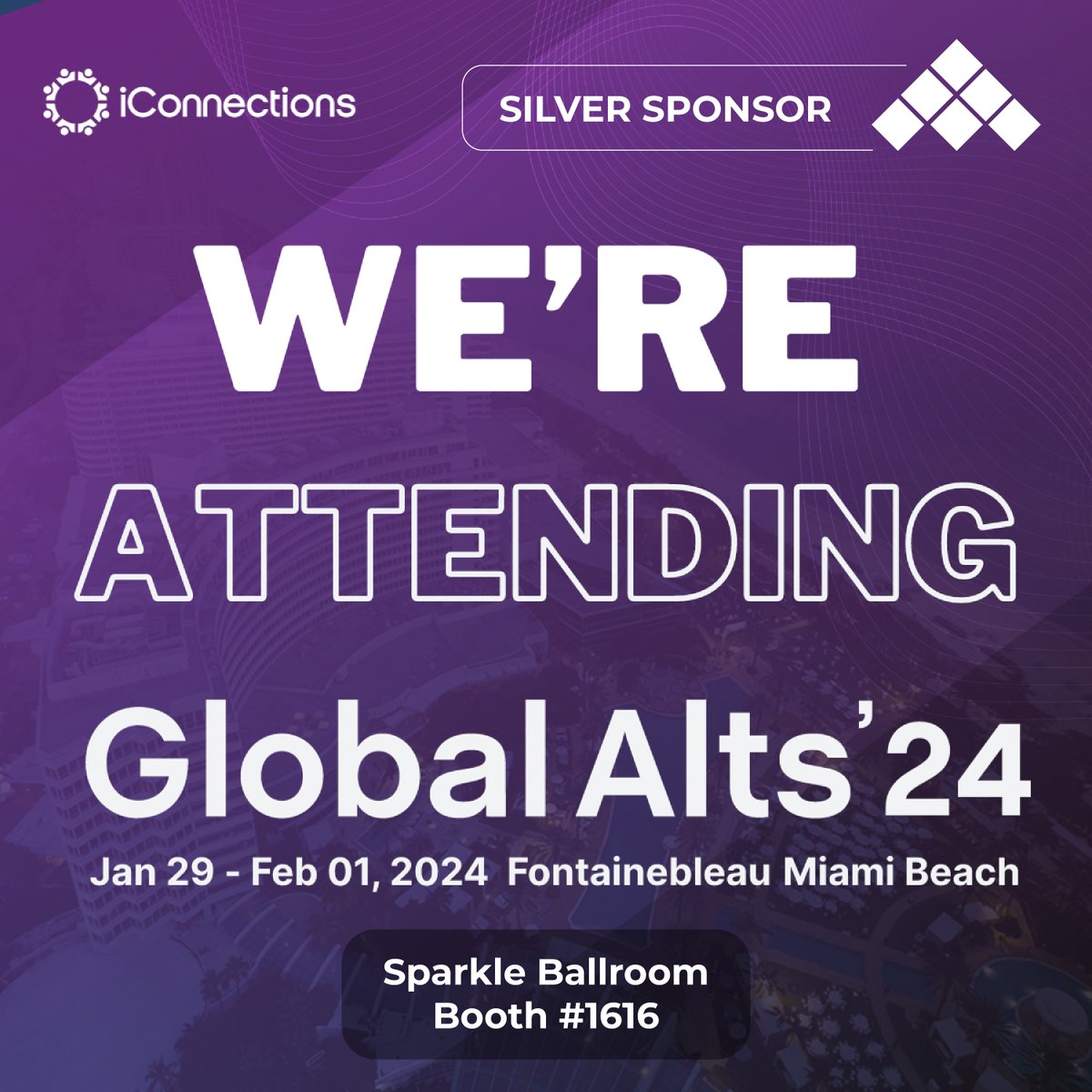 abacus_msp's tweet photo. We're looking forward to seeing you at @iconnections_io #GlobalAlts 2024 next week in Miami! Be sure to stop by Booth 1616 in the Sparkle Ballroom at the Fontainebleau to connect with our team. #AlternativeInvestments #MSP #MSSP #IT #HedgeFund #PrivateEquity #FinTech https://t.co/XhDYDY6uab
