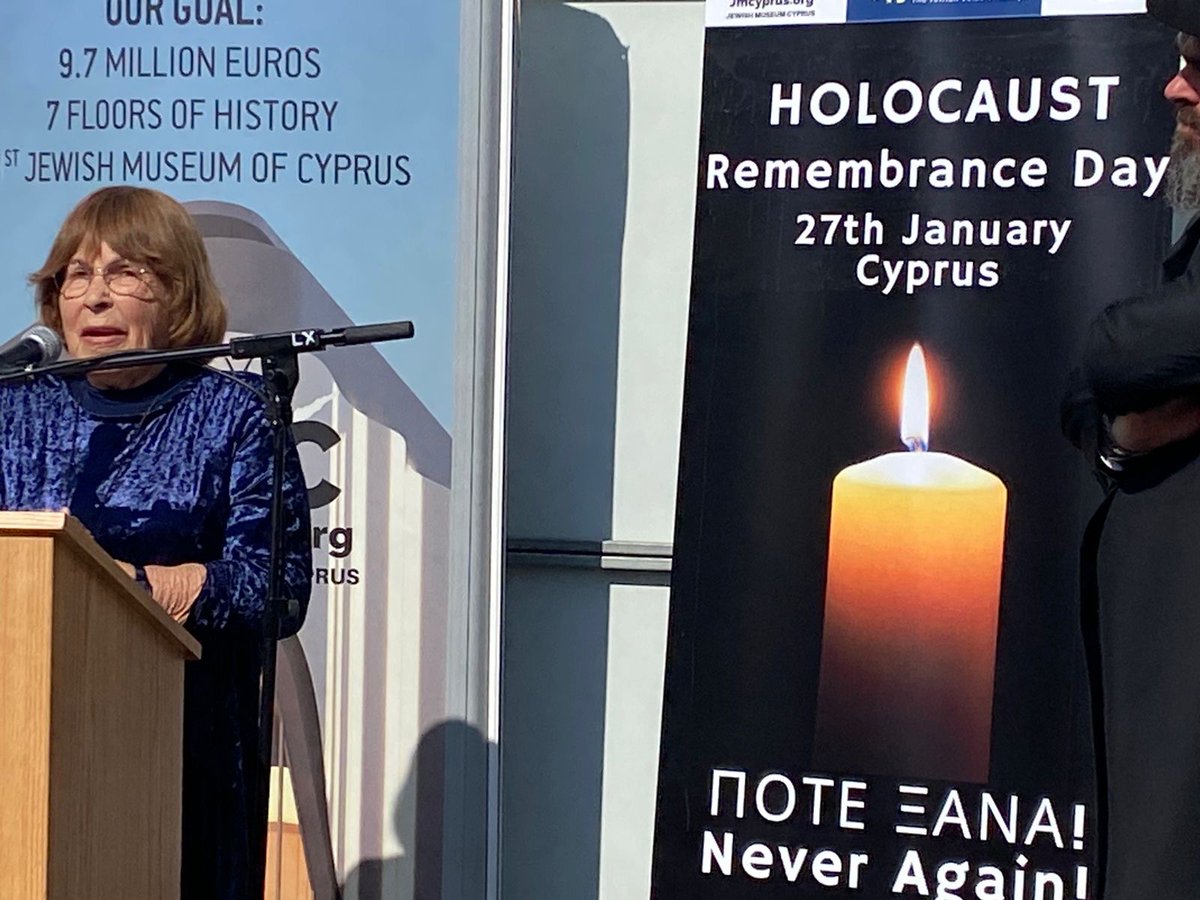 Honoured to attend the Holocaust Remembrance Day in Larnaca, where survivors Michal and Rivka shared a profoundly moving testimony of the Holocaust. Their courage and strength continue to educate and inspire us all.
