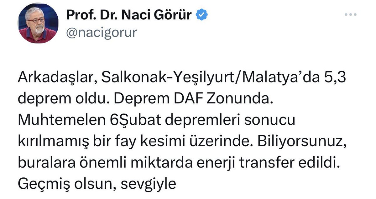 Naci Görürden açıklama geldi :