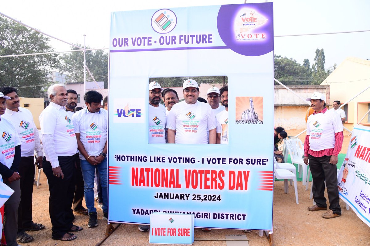 National voter's day 2024 celebration at yadadri bhongir district <a href="/CEO_Telangana/">Chief Electoral Officer Telangana</a> <a href="/SVEEPYadadri/">SVEEP Yadadri Bhuvanagiri</a> <a href="/Collector_YDR/">Collector Yadadri</a> <a href="/ACLB_Yadadri/">AC(LB) Yadadri Bhuvanagiri</a> <a href="/TelanganaCMO/">Telangana CMO</a> <a href="/MC_Bhongir/">MC Bhongir Municipality</a>
