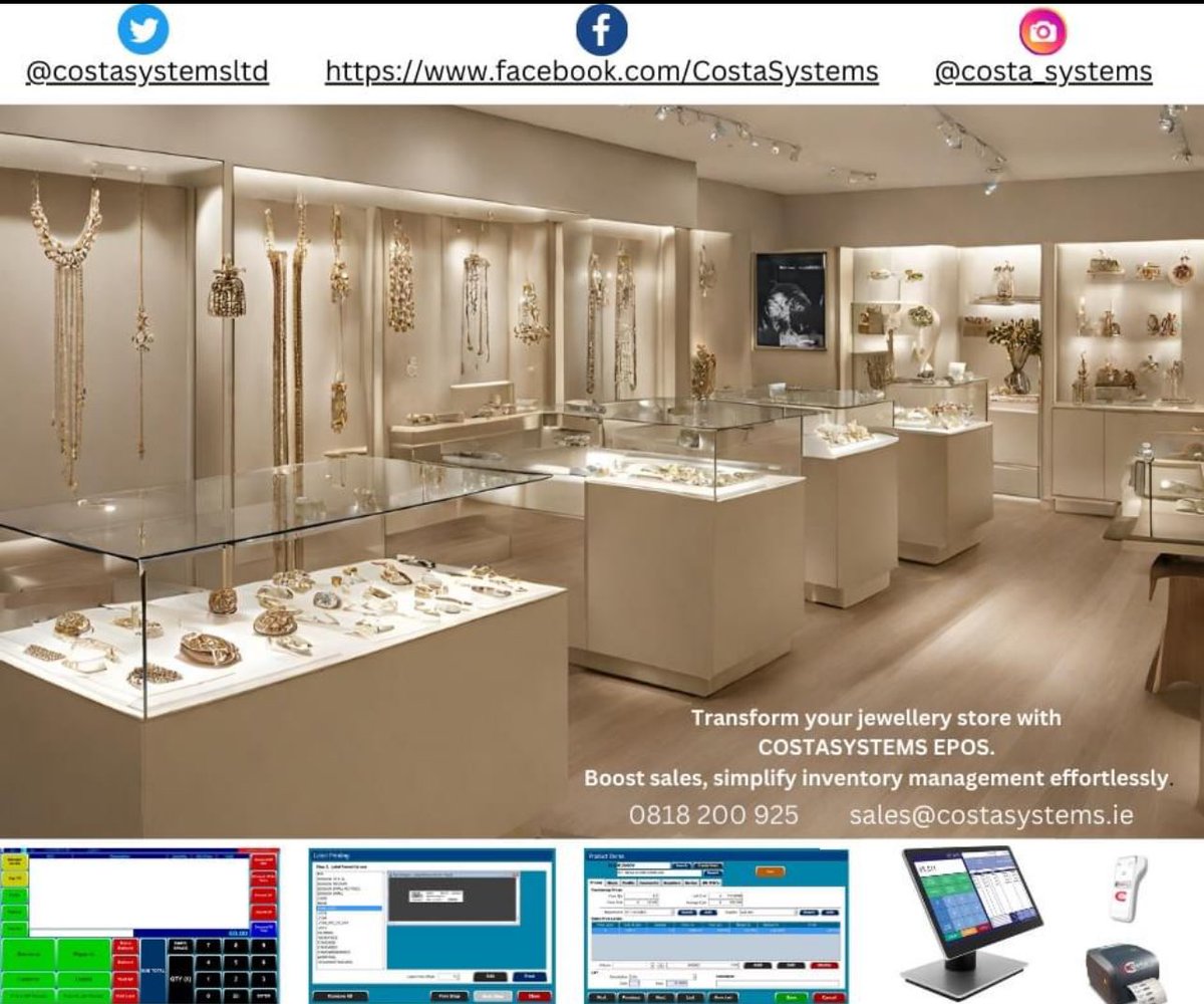 costasystemsltd's tweet photo. Revitalize Your Jewellery Enterprise with Costa Systems Tailored ePOS Solutions  #diamondring #jewellerydesign #jewellerydesigner   #bling #EPoS #costasystems https://t.co/pAyGlJQtSm