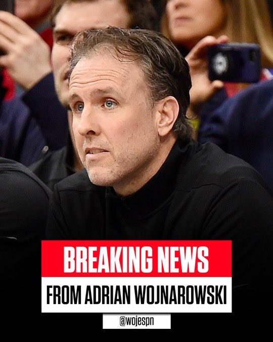 wojespn's tweet photo. The Washington Wizards are promoting top assistant Brian Keefe to interim head coach for the rest of the season, sources tell ESPN. He will replace Wes Unseld Jr., who will move into a front office role. Wizards will do a full offseason search for a new head coach. https://t.co/do1A6h64mK