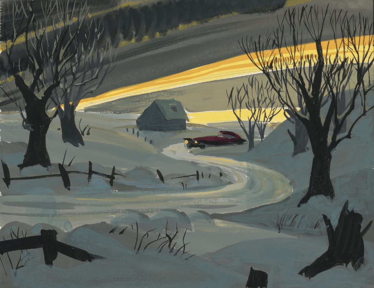 DisneyReact's tweet photo. 🎨 Arte conceptual de '101 Dálmatas' (1961) realizado por el ilustrador Walt Peregoy https://t.co/28bXUs5phA