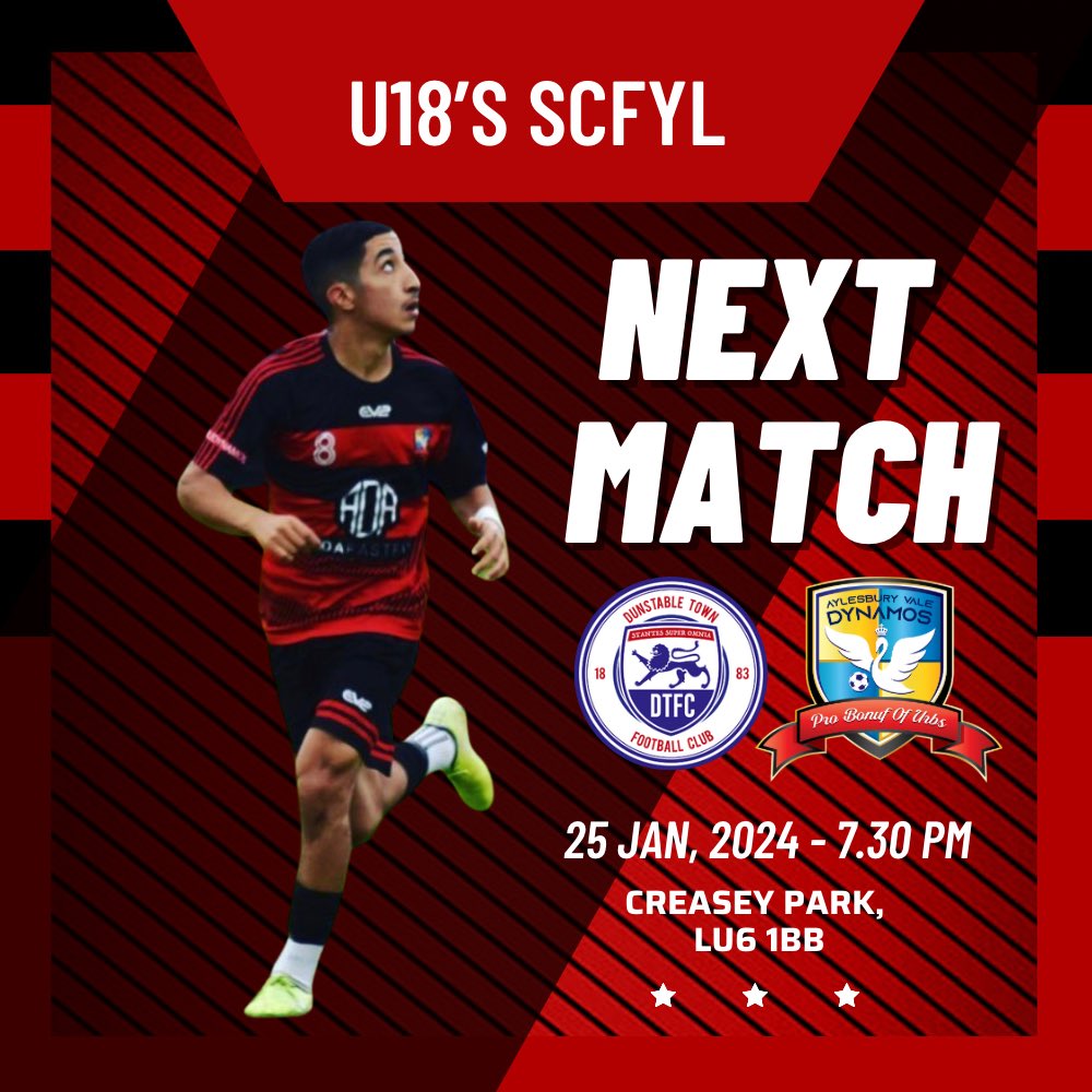 We’re back in league action again for the first time since November!

Tonight we take on @DunstableTownFC u18’s in the #SCFYL

Come down to @CreaseyPark and support the boys. 

7:30pm kick

#wearethedynamos