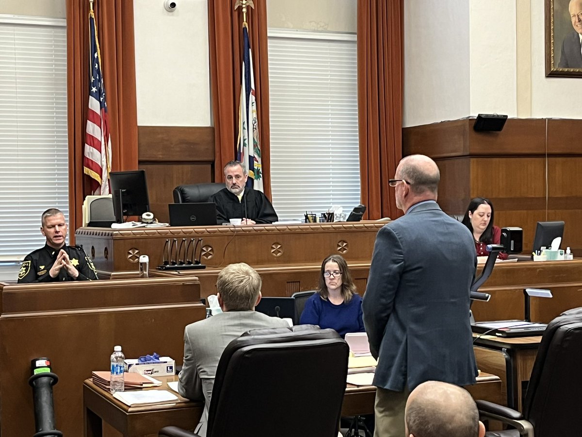 Lt. Jim Johnston of Cabell Co. Sheriffs Dept. testifies about being shot in October, 2019 as attempting to serve a search warrant.  Michael Pinkerman, Sr. is charged with attempted murder. #EyewitnessWV