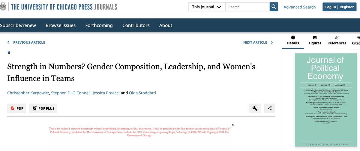 Olga Stoddard (@olgastoddard) on Twitter photo 🥳🥹 Almost nine (!!) years after the first pilot, this paper with <a href="/ProfKarpo/">Chris Karpowitz</a>, <a href="/steveoconnell1/">Stephen D. O'Connell</a> & <a href="/jrpjrpjrp/">Jessica Preece</a> is accepted <a href="/JPolEcon/">JPE</a>!
It's been one of my favorite and most impactful projects, so including a short 🧵 below. Full paper here:
tinyurl.com/bzhzmvj3 🥳🥹 Almost nine (!!) years after the first pilot, this paper with <a href="/ProfKarpo/">Chris Karpowitz</a>, <a href="/steveoconnell1/">Stephen D. O'Connell</a> & <a href="/jrpjrpjrp/">Jessica Preece</a> is accepted <a href="/JPolEcon/">JPE</a>!
It's been one of my favorite and most impactful projects, so including a short 🧵 below. Full paper here:
tinyurl.com/bzhzmvj3