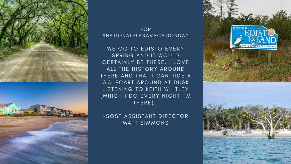 SOST Assistant Director <a href="/booksandbbq/">WMJS</a> said this about #NationalPlanAVacationDay
