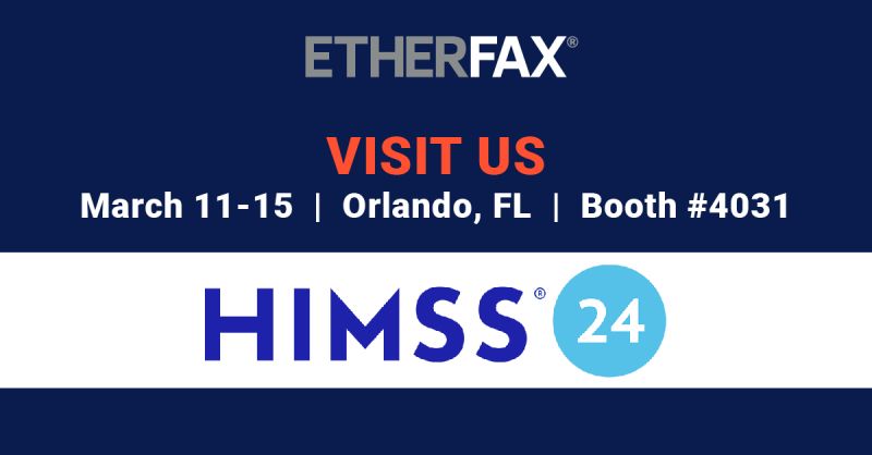 ETHERFAX's tweet photo. We can't wait for #HIMSS24! Visit us at Booth #4031 to learn more about #etherFAX and to get your hands on some cool swag. 😎 https://t.co/bhH4dYVTDK @HIMSS https://t.co/3wAHSESmZz