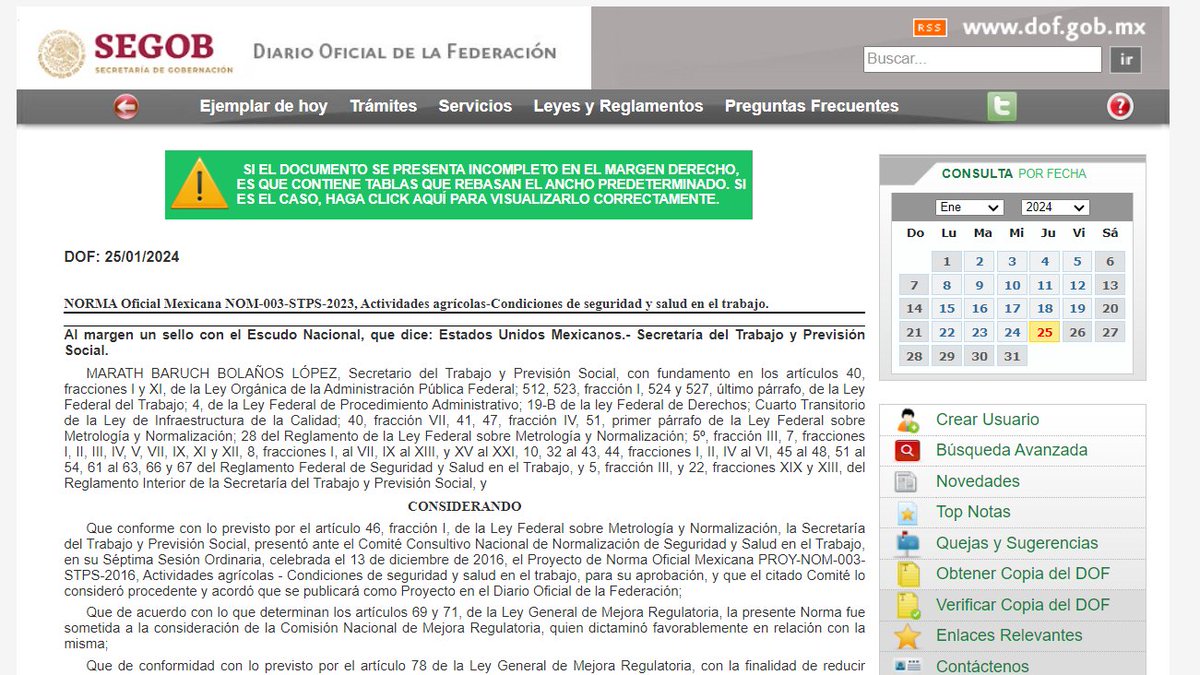 NORMA OFICIAL MEXICANA NOM-003-STPS-2023, ACTIVIDADES #AGRÍCOLAS - CONDICIONES DE #SEGURIDAD Y #SALUD EN EL TRABAJO
#campo
#produccionagricola
#alimentacion
#Mexico 
dof.gob.mx/nota_detalle.p…