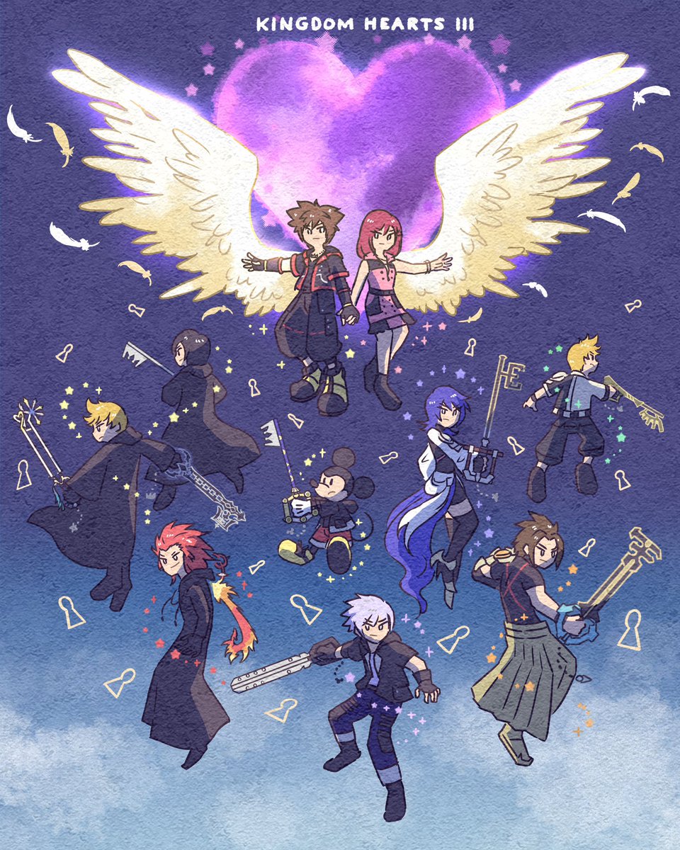 george_KH20th's tweet photo. 『Kingdom Hearts III』5周年おめでとうございます！仲間の共闘シーンが格好良くて大好きなのでこのシーンでお祝い🗝️

#キングダムハーツ
#KingdomHearts #KH3 https://t.co/WXWctdEH0n