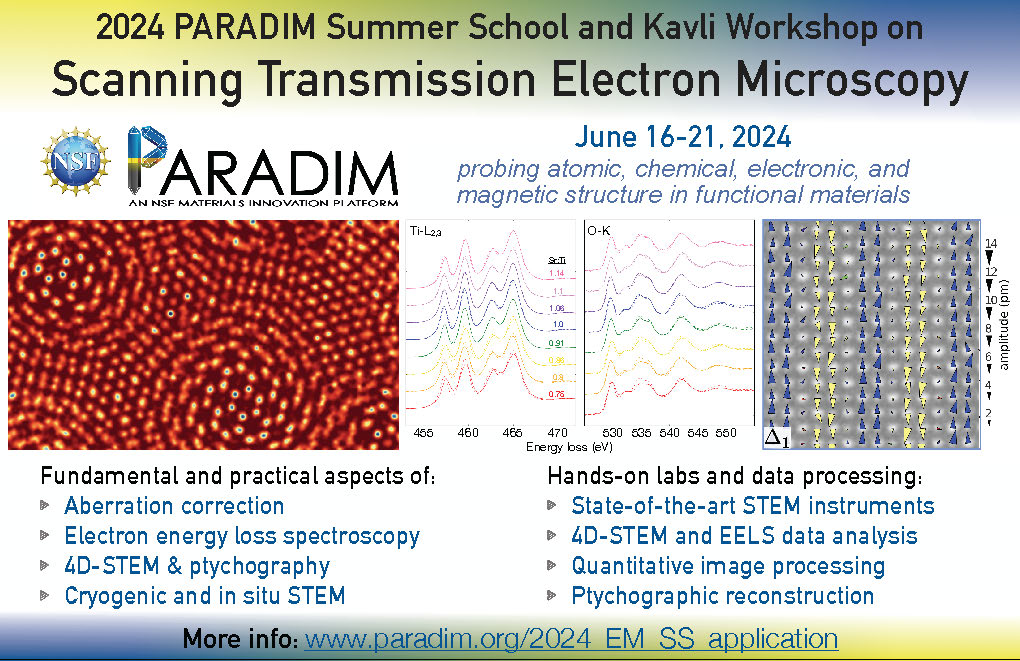 Applications open now for PARADIM's STEM Summer School! Join us this June for lectures and hands on experiences! More info: paradim.org/2024_EM_SS_app…

<a href="/bhgoodge/">Berit Goodge</a> <a href="/David_A_Muller/">David A Muller</a> <a href="/CornellAEP/">Cornell AEP</a> <a href="/CornellMSE/">Materials Science and Engineering at Cornell</a> <a href="/NSF/">U.S. National Science Foundation</a>