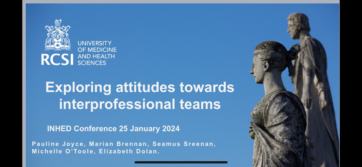 Thanks for opportunity to present preliminary findings of our study ⁦@INHED_Ireland⁩ this morning #INHED2024 #RCSIEducate