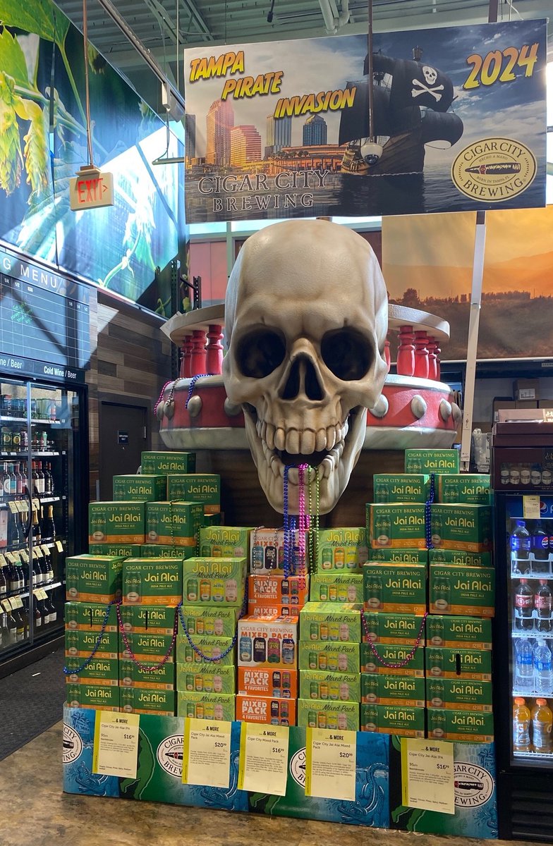 JJTaylorFL's tweet photo. Ahoy, Tampa! 🏴‍☠️ Get ready to sip the finest brews for Gasparilla Pirate Fest this weekend! 🍻  Head to your local store and hoist the sales with the best beers in town. Let the pirate spirit flow! https://t.co/peTNOAEcR1