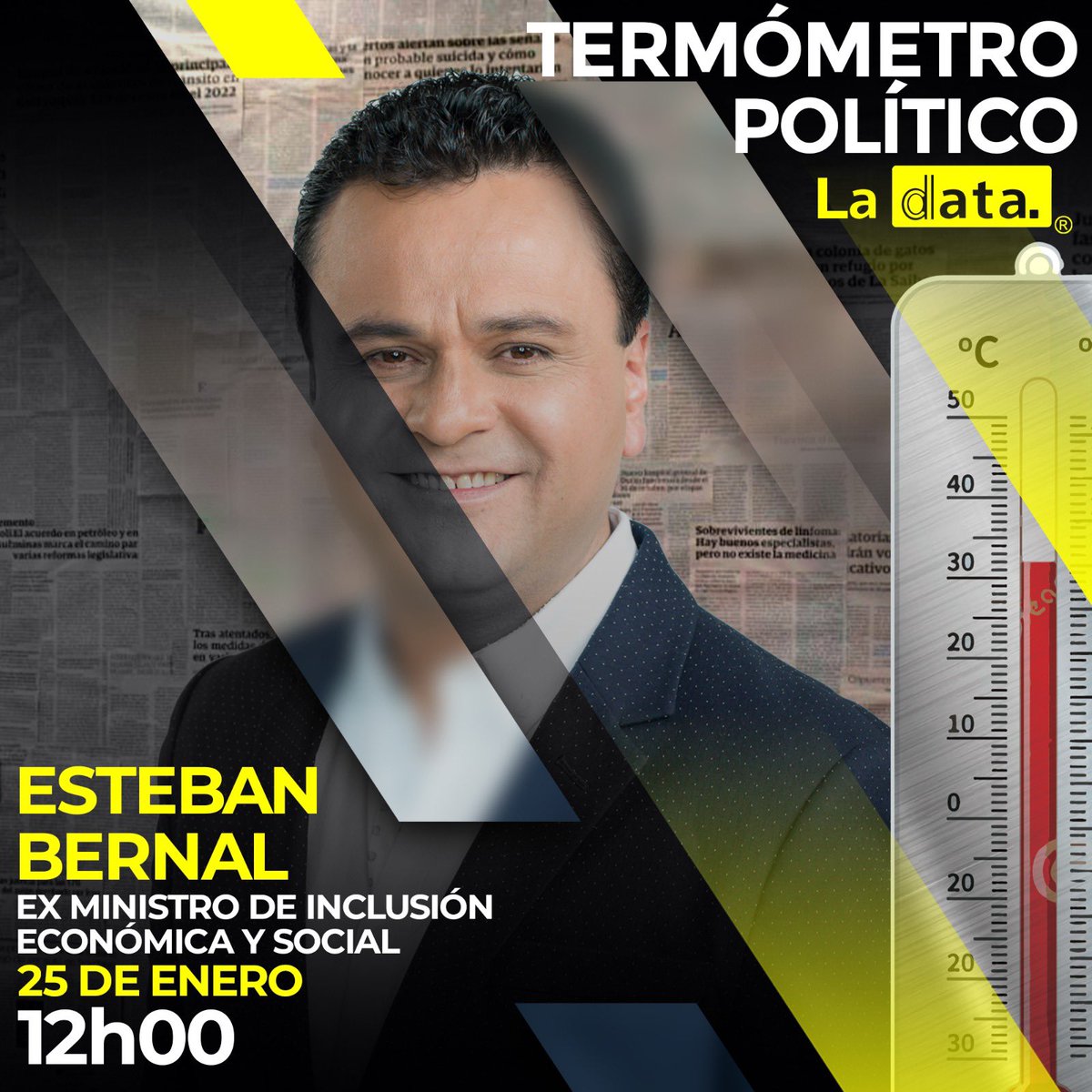 Hoy a las 12h00 en @LaDataEc