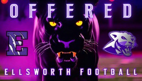I’m exited to announce that I have received an offer from <a href="/EllsworthFTBALL/">Ellsworth Panthers Football</a> shout out <a href="/coach_CP10/">Coach P</a> <a href="/CoachWhiteECC/">Coach White 🇺🇸 ~ CSCS</a> for the opportunity!