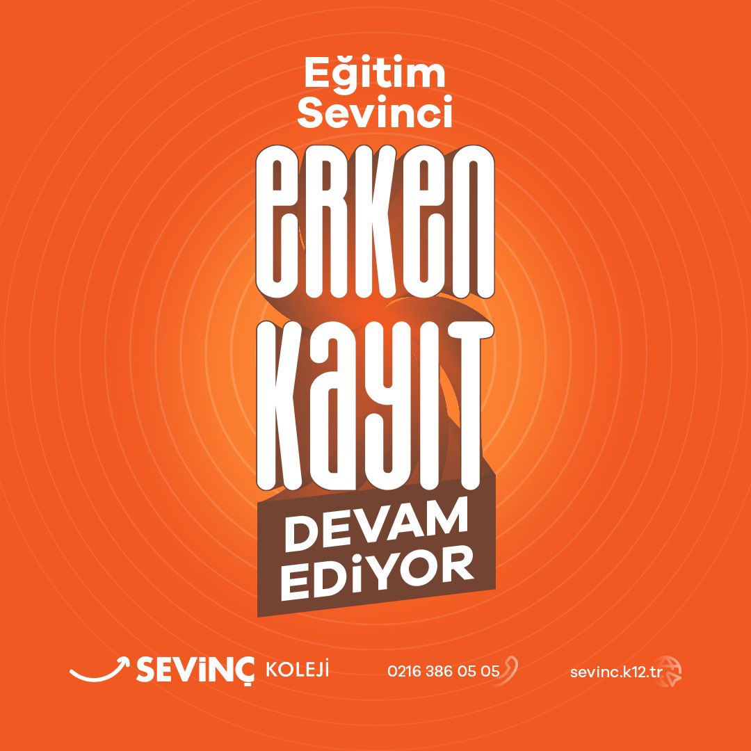 Eğitim Sevinci💫 

Erken Kayıt Fırsatları Devam Ediyor… 

#SevinçEğitimKurumları
#SevinçKursMerkezi
#SevinçKoleji
#SevinçAnaokulu