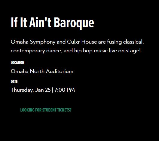 Tonight, January 25, our South High La Fuerza dancers will perform with several other modern and hip hop dance groups at <a href="/OPS_NorthHigh/">North High School</a> .  The event is sponsored by the <a href="/omahasymphony/">Omaha Symphony</a> and <a href="/Culxrhouse/">Culxr House</a>.  It starts at 7:00 p.m.