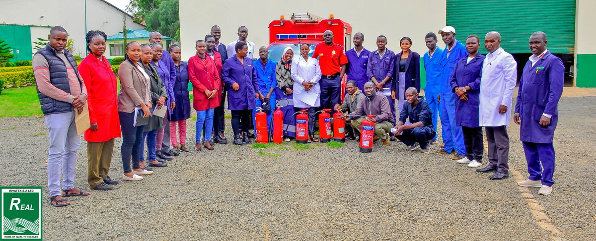 Rivatex East Africa Limited Staff had a 3 days training for fire safety and first aid by Uasin Gishu County fire officer Mr Hassan Wangero. The staff have learned alot and appreciated the company for that good idea.