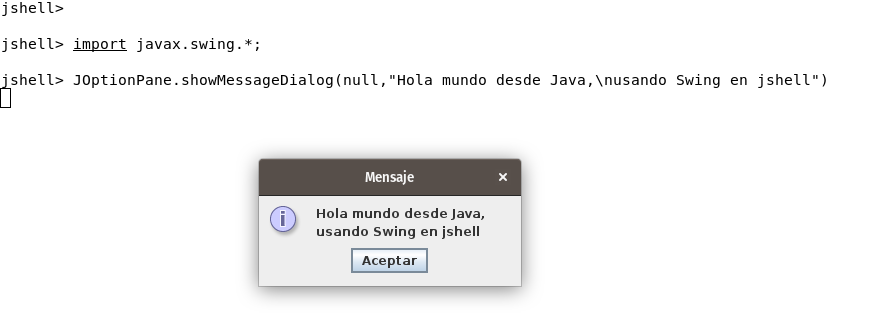 jgrateron's tweet photo. No me lo esperaba, swing desde #jshell #java https://t.co/Nf37VG4Q31
