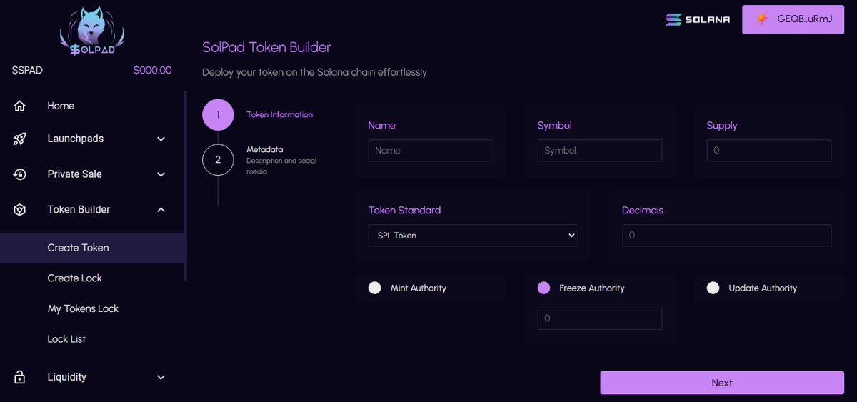 🚀 That's what I'm talking about!

Token Builder 

Interesting and necessary features for Sol Chain, but with all the ease that only SolPad delivers. 💎

Almost Ready $SPAD ians 💪

#Solana #Launchpad