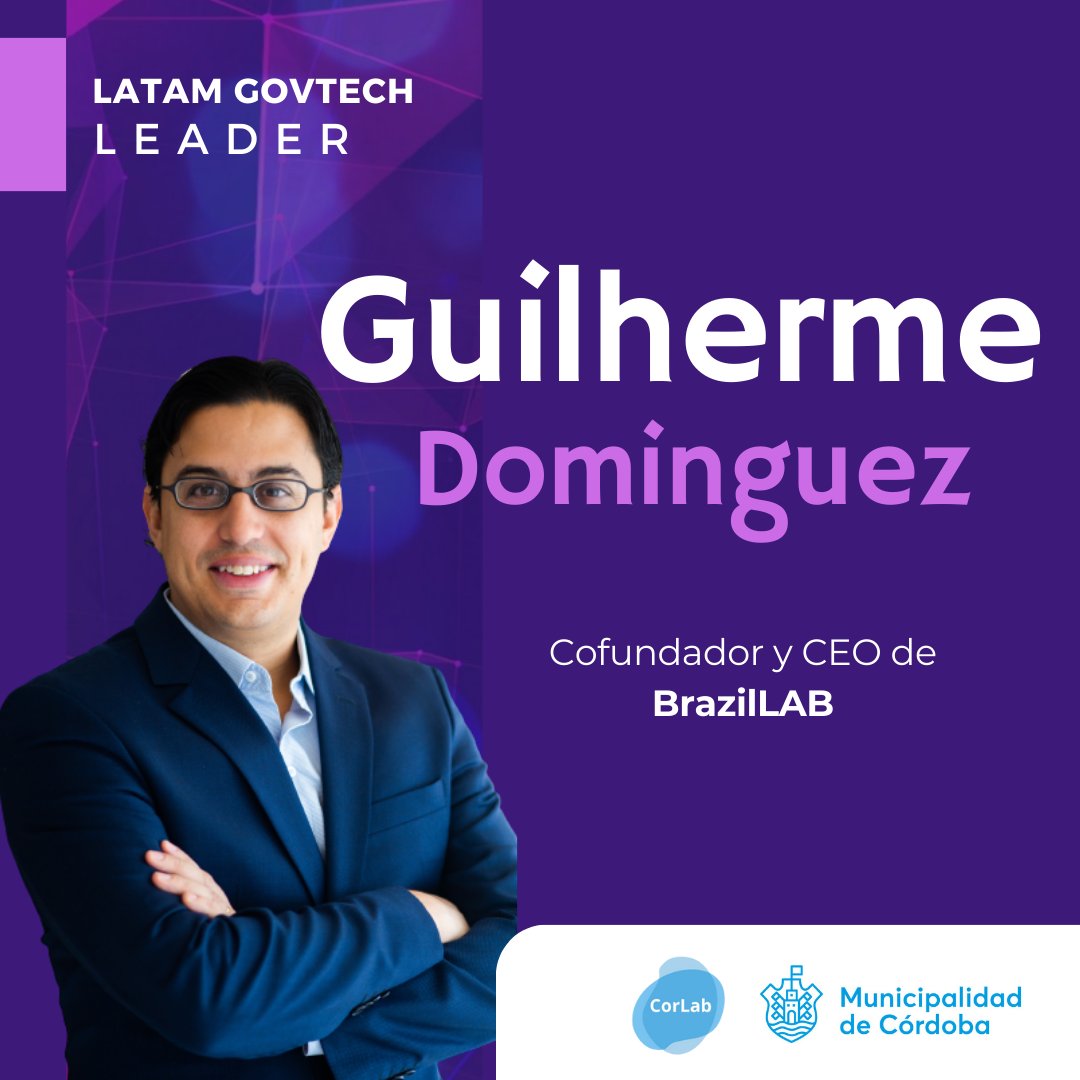 corlabgob's tweet photo. #GovtechLeaders ¡Descubre a los referentes internacionales que están liderando la revolución Govtech en Latinoamérica!

🚀✨ Desde CorLab destacamos a Guilherme Dominguez de @BrazilLab como "Latam Govtech Leader". https://t.co/d93LoN3Ykv