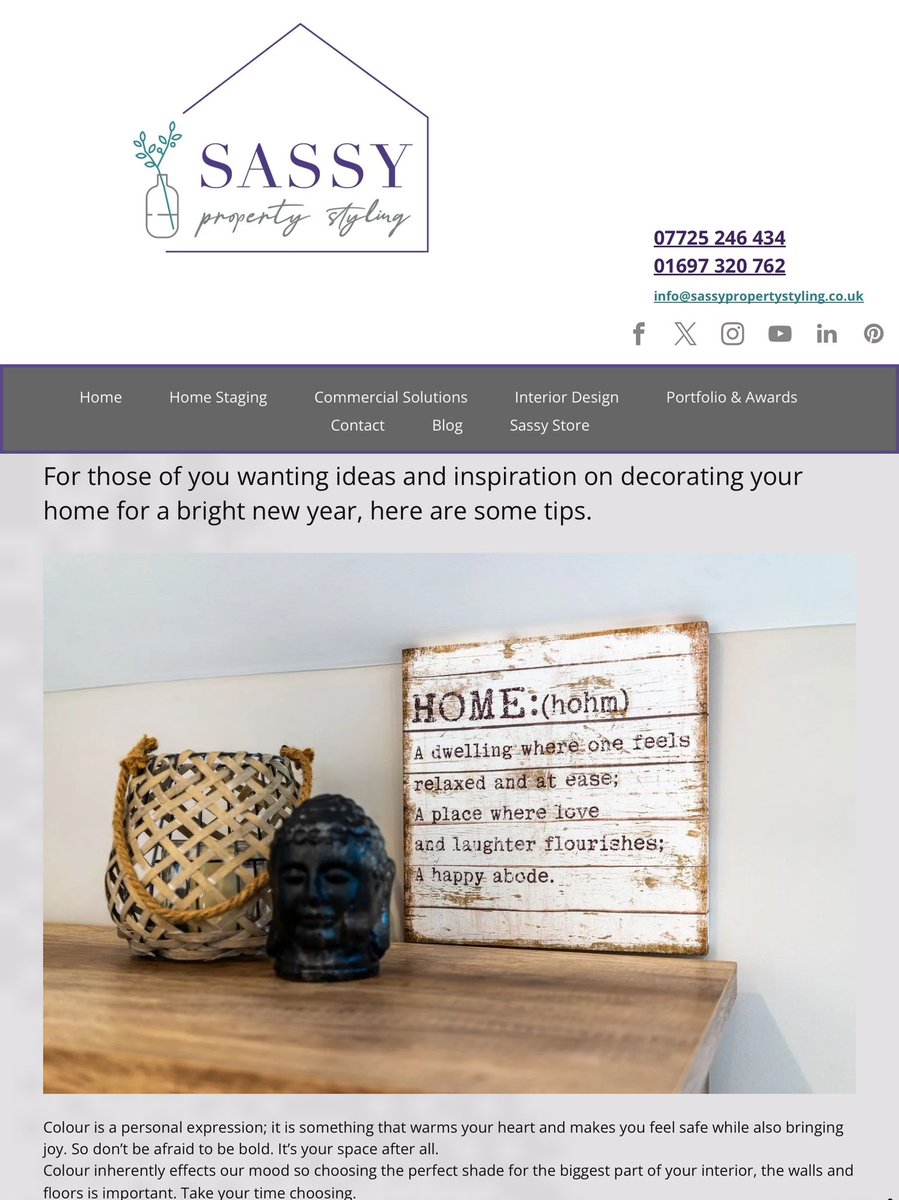 New blog all about Colour trends 
Link below 

sassypropertystyling.co.uk/blog1