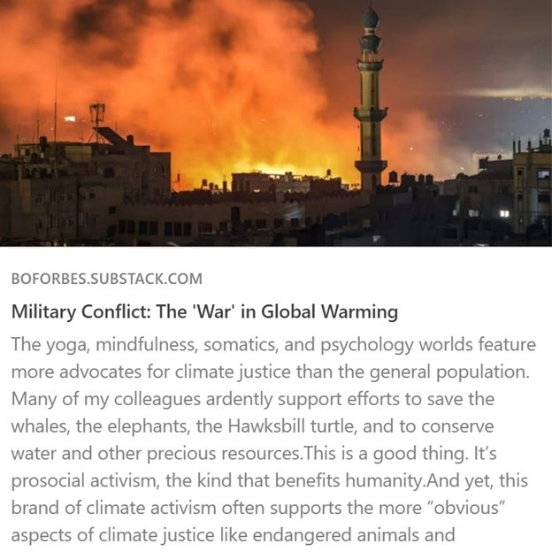 boforbes's tweet image. New post up on military conflict and its contribution to climate crisis.