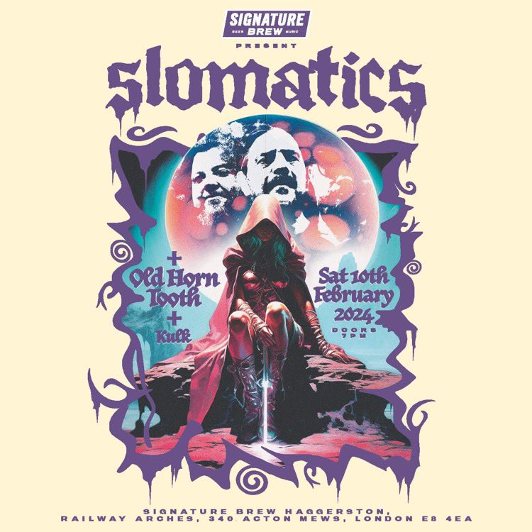 London friends put down your jellied eels and wash away any January blues with Slomatics + Old Horn Tooth + Kulk @SignatureBrewE8 on Saturday 10th Feb. Tickets on sale now tixr.com/groups/signatu…
