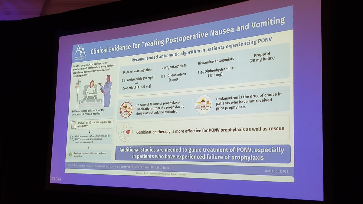EMARIANOMD's tweet photo. Great pearls from @TJGan_MD on postoperative nausea and vomiting: reducing risk, rescue treatment, and useful algorithms #anesthesiacamp
Ref: https://t.co/GW4TblZimz @IARS_Journals https://t.co/lOyBmTNvGX