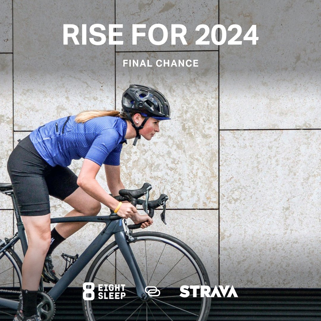Final chance to join the Rise for 2024 challenge. Just two days left to enter for the chance to win $5,000 credit and unique branded gifts. Sign up here strava.app.link/rise-for-2024-…