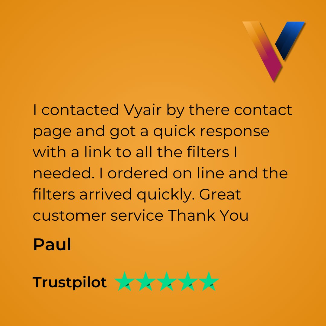 Thanks Paul! We love good feedback, but above all honest feedback is the most important, it's how we improve!

Our Trustpilot: trustpilot.com/evaluate/www.v…

Our Google Reviews: g.page/r/CVQW2JHsI4Wr…

#waterfiltration #reverseosmosis #vyairfeedback #vyair