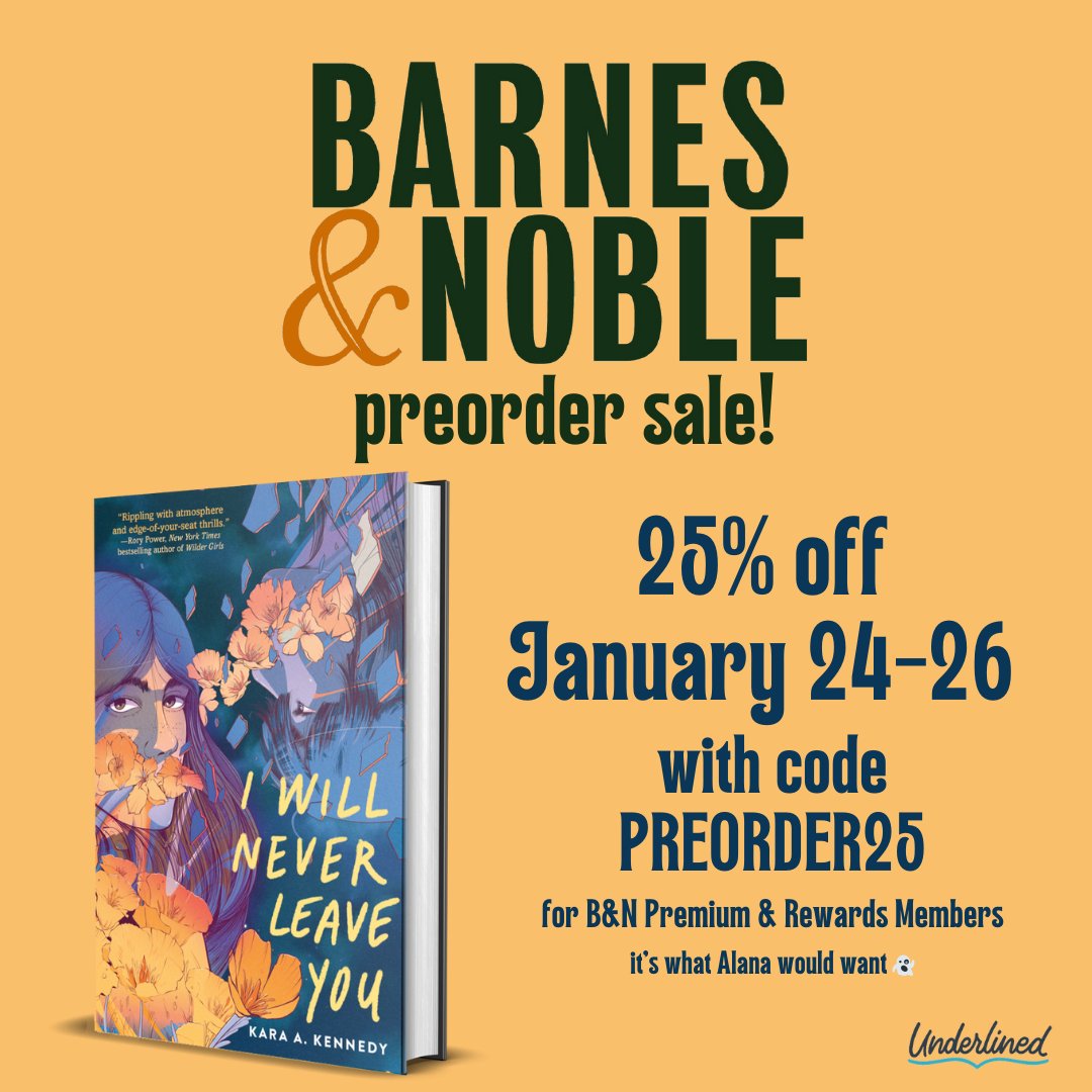 ✨it's my first B&amp;N preorder sale! If you're interested in:
-messy, chaotic sapphic girls
-fast-paced speculative thrillers
-spooky lakes &amp; eerie hauntings
-positive mental health rep
-some laughs along the way

you can preorder now with 25% off!
bit.ly/iwnlysale
