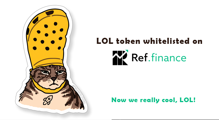 🚀Exciting News!🚀 
Our $LOL token is now officially whitelisted on <a href="/ref_finance/">Royal Elite Finance</a>. This is a huge step forward for our community! Get ready to experience seamless trading and liquidity like never before.💫

#LOLtoken #DeFi #CryptoCommunity #NEARProtocol🌍