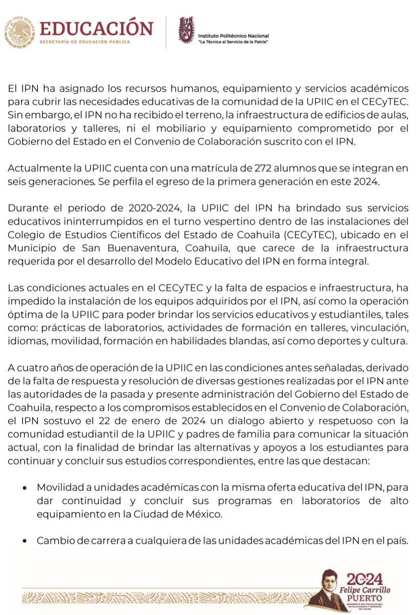 UPIIC1's tweet photo. Comunicado 🚨🚨🚨 https://t.co/55B3vNaBLF