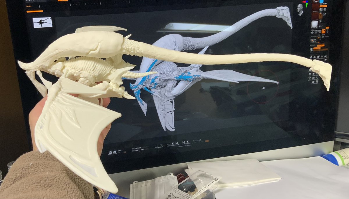 nashinokiya's tweet image. ゲートだけ落として組んでみた。
カッコよく出来た気がする！
#panzerdragoon  #パンツァードラグーン #AZEL  #アトルムドラゴン #WF2024W