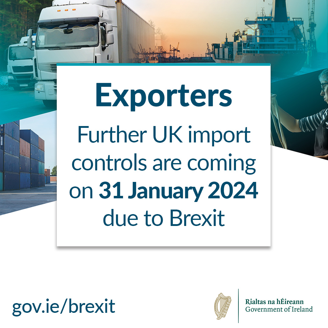 ❗️New UK custom changes ❗️ On January 31st, you will be required to have a valid GMR, if exporting goods to or through the UK. For further details: gov.ie/brexit/ UK freight with no valid GMR will not gain entry to Rosslare Europort. ❗️No Valid GMR = No Port Entry❗️