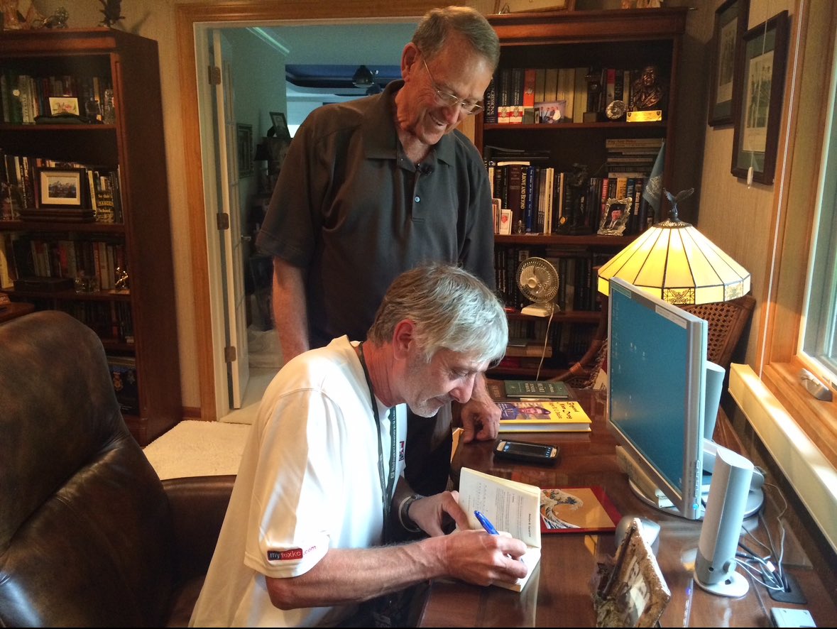 Patriot. Medal of Honor recipient. Humble hero. Col. Roger Donlon passed overnight. <a href="/JDuke64/">jon haiduk</a> &amp; I profiled him in ‘14. Col. Donlon was <a href="/USArmy/">U.S. Army</a>. But as <a href="/USMC/">U.S. Marines</a>, Jon signed his book reserved for veteran guests. They bonded as brothers in arms. 
RIP sir. Honored to call you a friend.