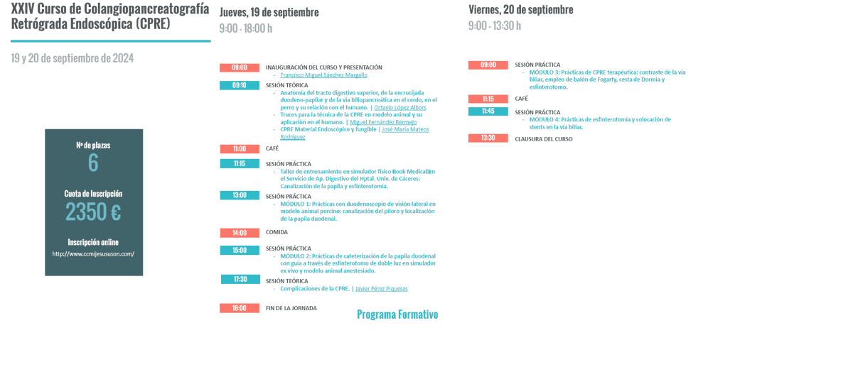 CCMIJU - JUMISC (@ccmijesususon) on Twitter photo El <a href="/ccmijesususon/">CCMIJU - JUMISC</a> organiza para el 19-20/09/24 un curso de Colangiopancreatografía Retrógrada Endoscópica (CPRE), avalado por <a href="/sepdigestiva/">Sociedad Española de Patología Digestiva (SEPD)</a> con sesiones teórico-prácticas y profesorado experimentado.
ccmijesususon.com/formacion/curs…
<a href="/Nanbiosis/">Nanbiosis ICTS</a> <a href="/campusccmiju/">campus ccmiju</a> <a href="/SEEDendoscopia/">SEED</a> El <a href="/ccmijesususon/">CCMIJU - JUMISC</a> organiza para el 19-20/09/24 un curso de Colangiopancreatografía Retrógrada Endoscópica (CPRE), avalado por <a href="/sepdigestiva/">Sociedad Española de Patología Digestiva (SEPD)</a> con sesiones teórico-prácticas y profesorado experimentado.
ccmijesususon.com/formacion/curs…
<a href="/Nanbiosis/">Nanbiosis ICTS</a> <a href="/campusccmiju/">campus ccmiju</a> <a href="/SEEDendoscopia/">SEED</a>
