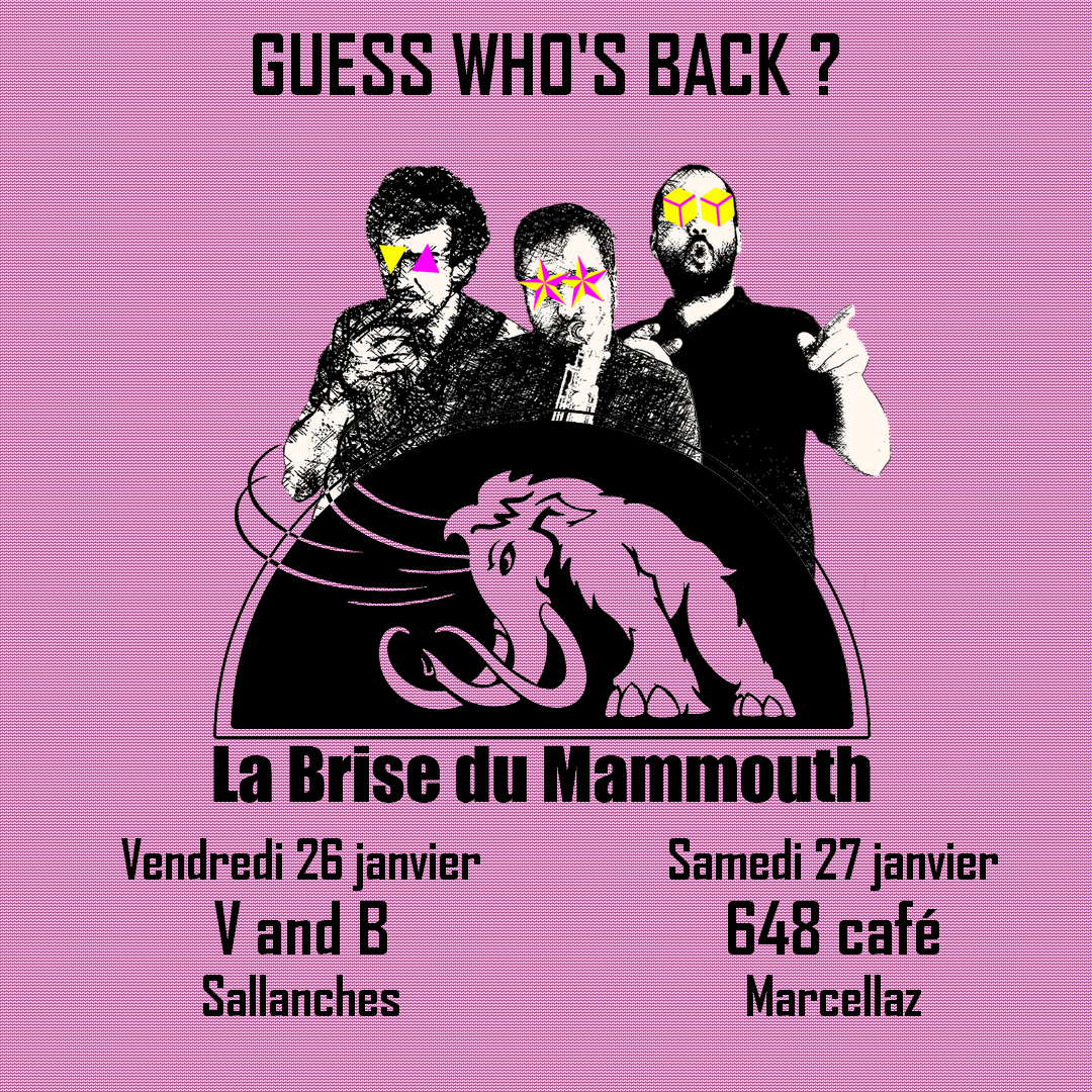 Mammouth_Brown's tweet photo. Ce weekend, la Brise du Mammouth revient en Haute Savoie pour 2 dates !!
Je pense qu'il ne faut pas rater ça (si vous voulez mon avis)
#concert #livemusic #sallanches #marcellaz #jazzrap #hiphopjazz #funkyshit https://t.co/0Egz8fVe5T