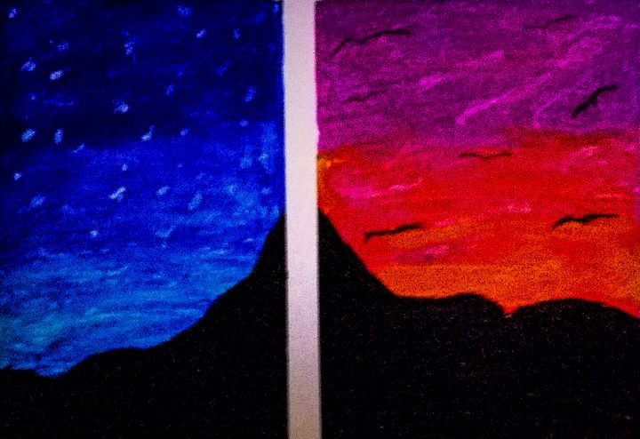 abstract_views's tweet photo. Art of the Day: "Split Mountain". Buy at: https://t.co/bCyzdaQhEs https://t.co/krZFj0T83t