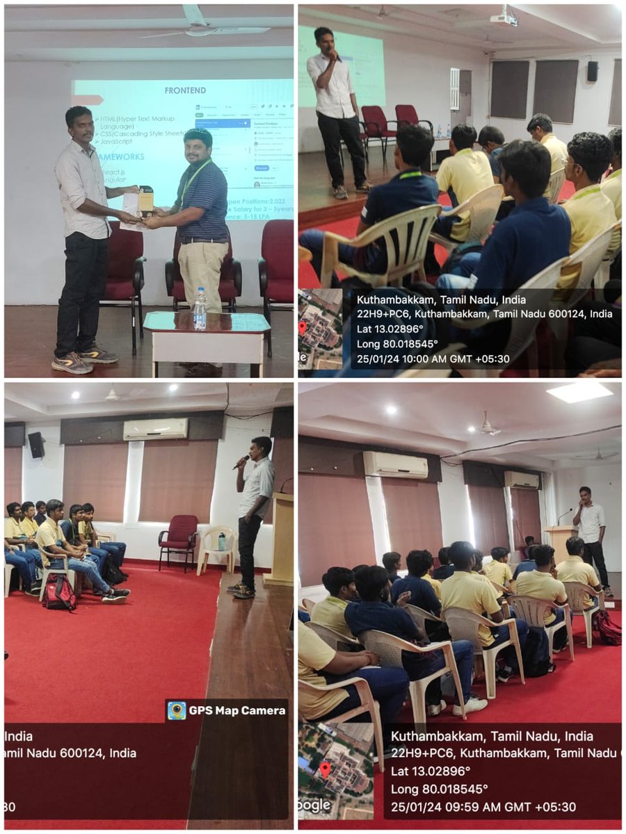 Glimpses of One Day Seminar on
'Roadmap to IT Industry' on 25 January 2024 organized by Department of Quantitative Engineering, Simats Engineering.
#simats #mhrdinnovationcell #iic #vicechancellorsimats #itindustry