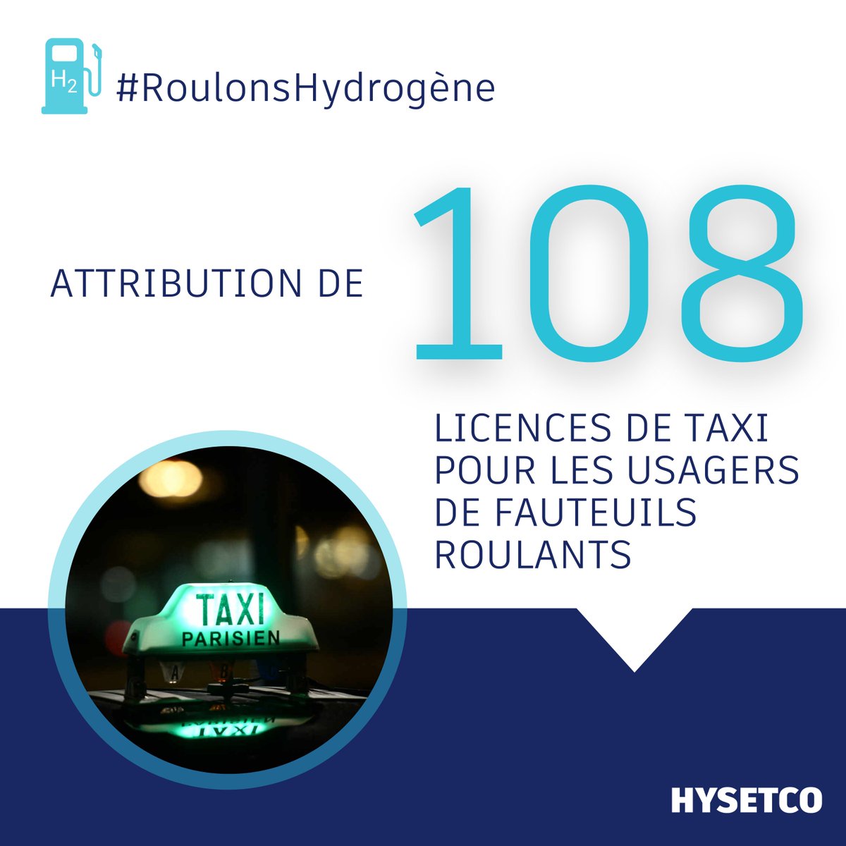#BreakingNews 🧑‍🦽Une 1ère mondiale : les usagers de fauteuils roulants pourront prendre un #taxi hydrogène à Paris en 2024 ! 🤩Le @Prefet75_IDF vient de nous attribuer 1️⃣0️⃣8️⃣ nouvelles licences taxis pour les transporter à bord de nos véhicules #hydrogène 0 émission