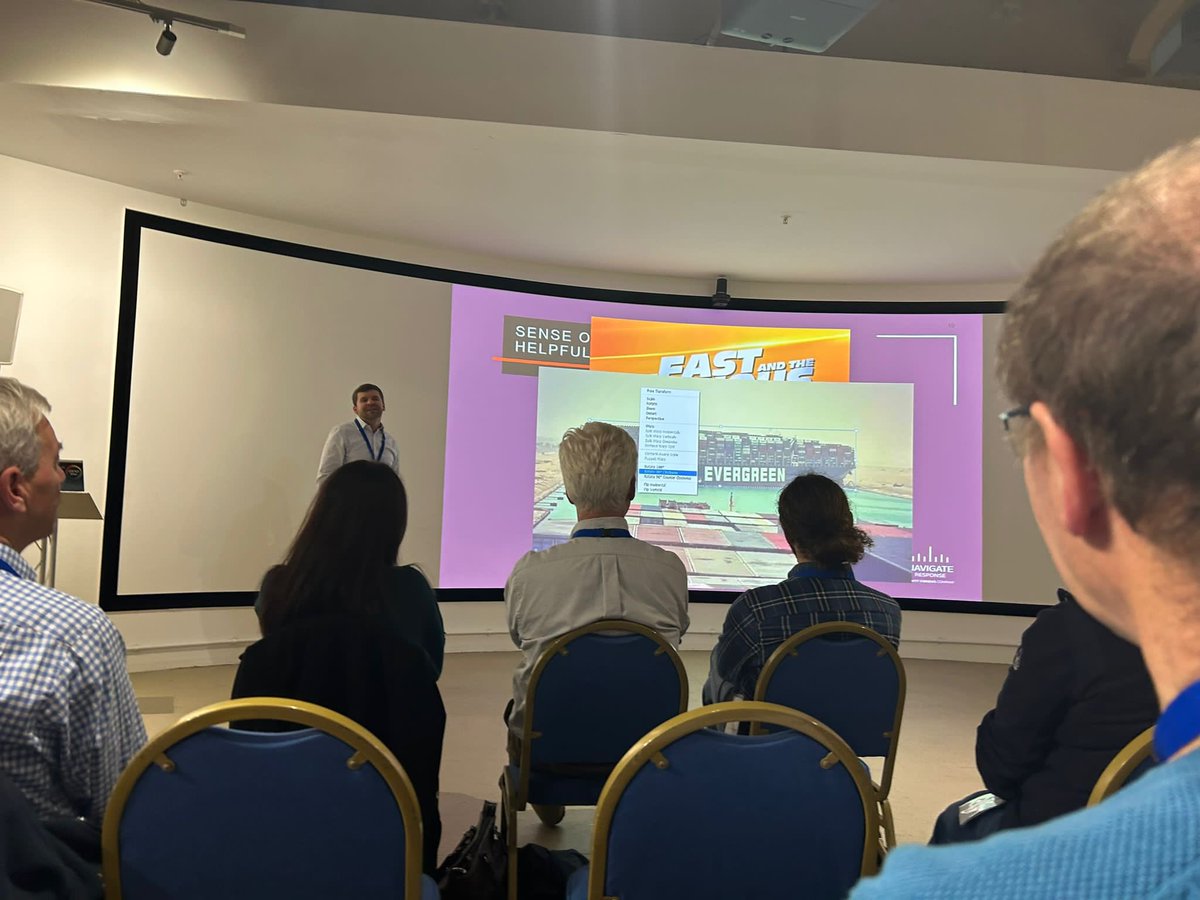 Great presentation on Crisis Communications from Dustin Eno of <a href="/NavigateResp/">Navigate Response</a> - with examples of dealing with real marine incidents #uksailtrainingconference2024