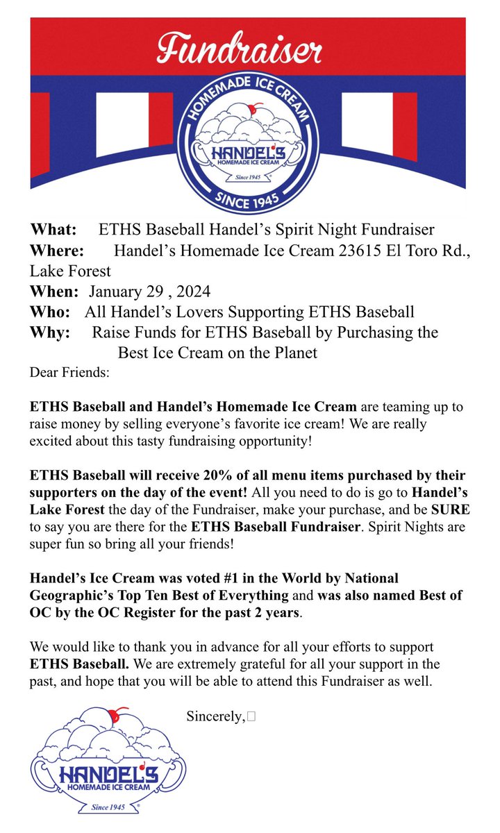 Support El Toro Baseball