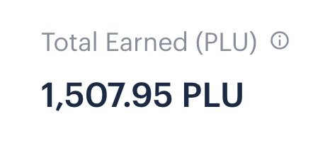 ... ordered my card 01.12.2021 and started earn PLU a few months later .. that´s the result so far 🙌✌️🤑@DDhopn @plutus