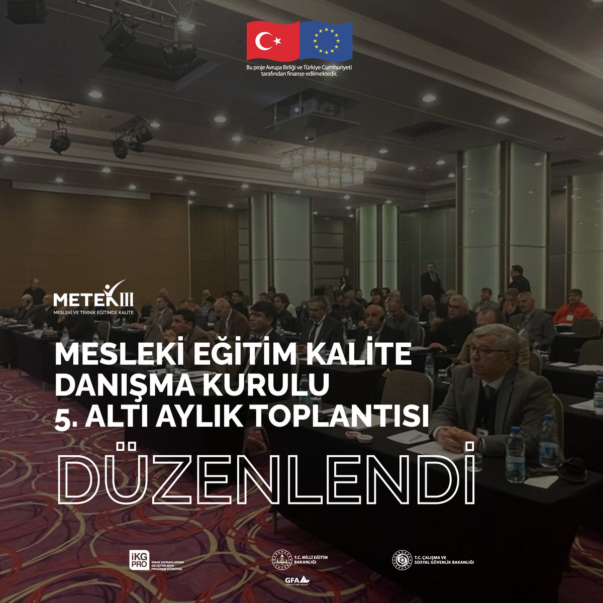 metekprojesi's tweet photo. ✔️ 6. Yönlendirme Kurulu Toplantısı Mesleki ve Teknik Eğitim Genel Müdürümüz Sayın Ali KARAGÖZ’ün ev sahipliğinde, Çalışma ve Sosyal Güvenlik Bakanlığı Avrupa Birliği ve Mali Yardımlar Dairesi Başkanlığı İnsan Kaynaklarının Geliştirilmesi Program Otoritesi, https://t.co/ES5UTwQrnH