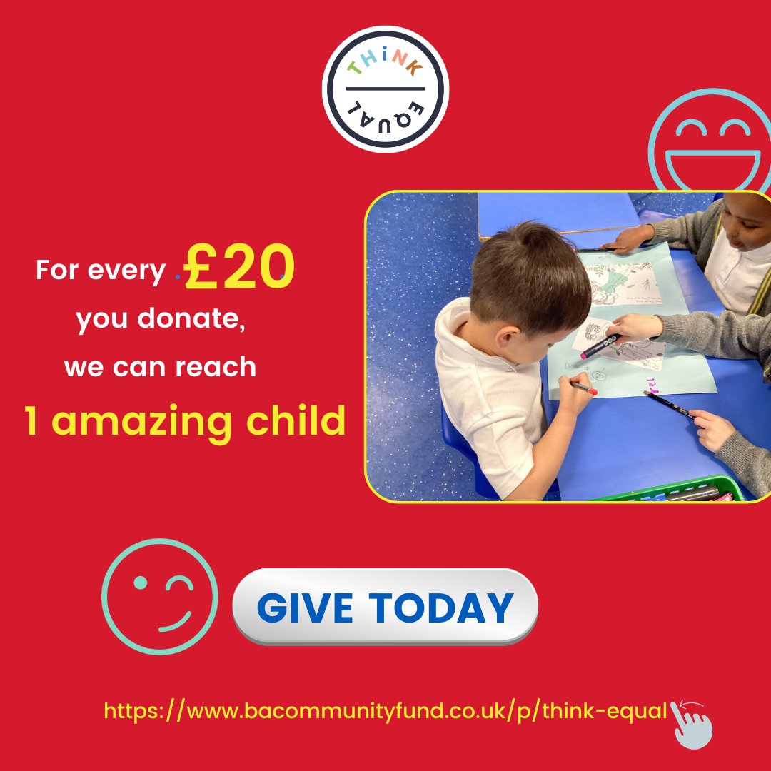 🌟 A simple rhyme became a tool for compassion between twins. This is the power of Think Equal. 🚀 💪 Join us: £240 supports a classroom, £20 aids a child. #ThinkEqual #SEL #Education 🔗 Contribute now: bacommunityfund.co.uk/p/think-equal