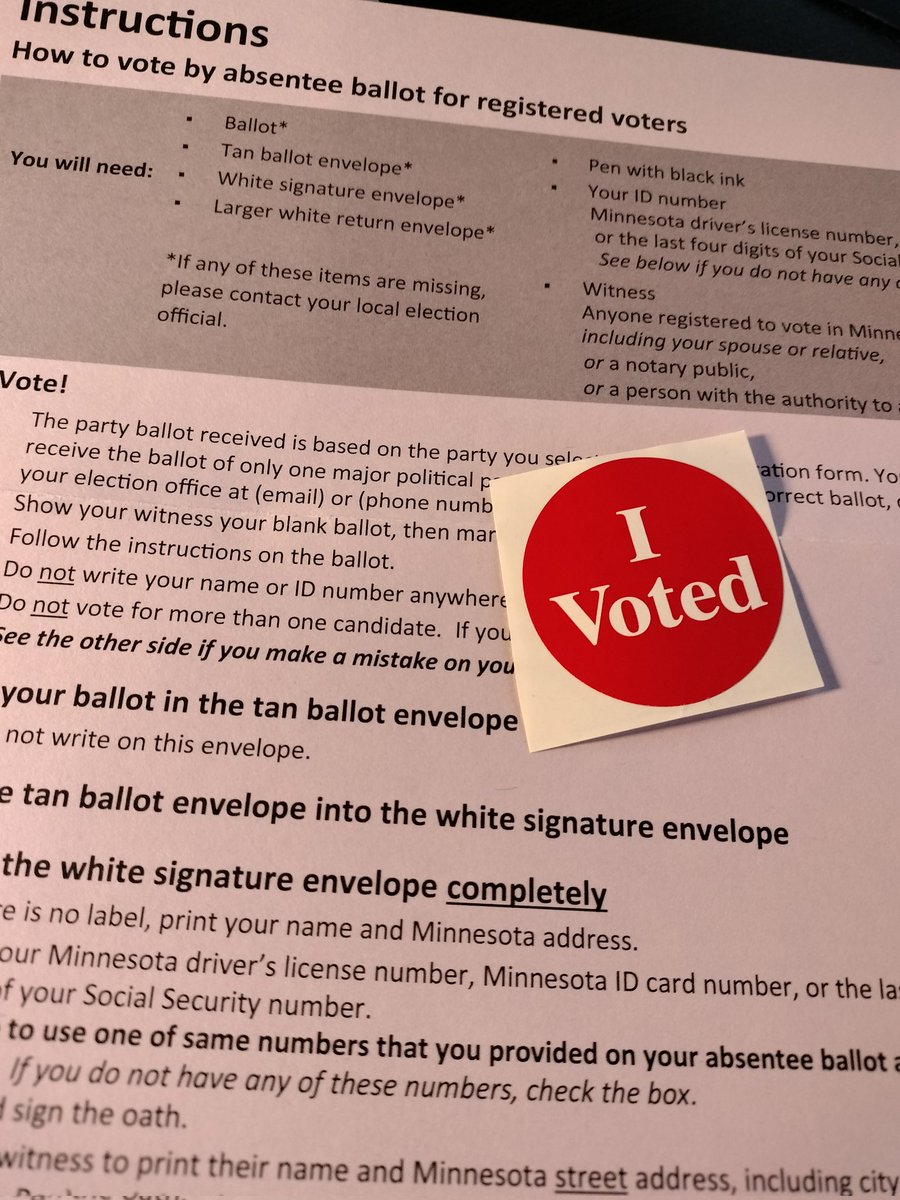 Aw. Got my mail-in ballot, and they sent me an 'I voted' sticker.