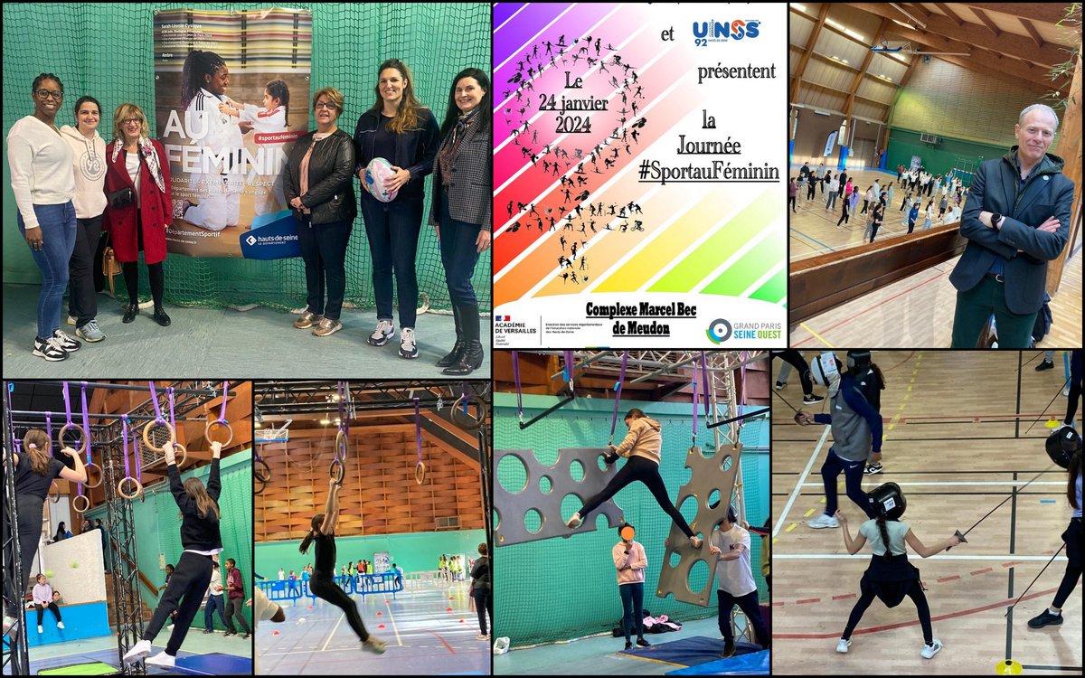 Académie de Versailles (@acversailles) on Twitter photo A l'occasion de la #JournéeInternationaleSportFéminin, <a href="/MaliaMetella/">MaliaMetella - oly</a> et <a href="/LenaigCorson/">Lenaïg CORSON</a>, championnes médaillées étaient présentes au complexe Marcel Bec de Meudon afin de faire découvrir plusieurs sports à 200 jeunes filles de l'<a href="/Unss92/">UNSS 92</a> : hip-hop, parcours ninja, escrime… A l'occasion de la #JournéeInternationaleSportFéminin, <a href="/MaliaMetella/">MaliaMetella - oly</a> et <a href="/LenaigCorson/">Lenaïg CORSON</a>, championnes médaillées étaient présentes au complexe Marcel Bec de Meudon afin de faire découvrir plusieurs sports à 200 jeunes filles de l'<a href="/Unss92/">UNSS 92</a> : hip-hop, parcours ninja, escrime…