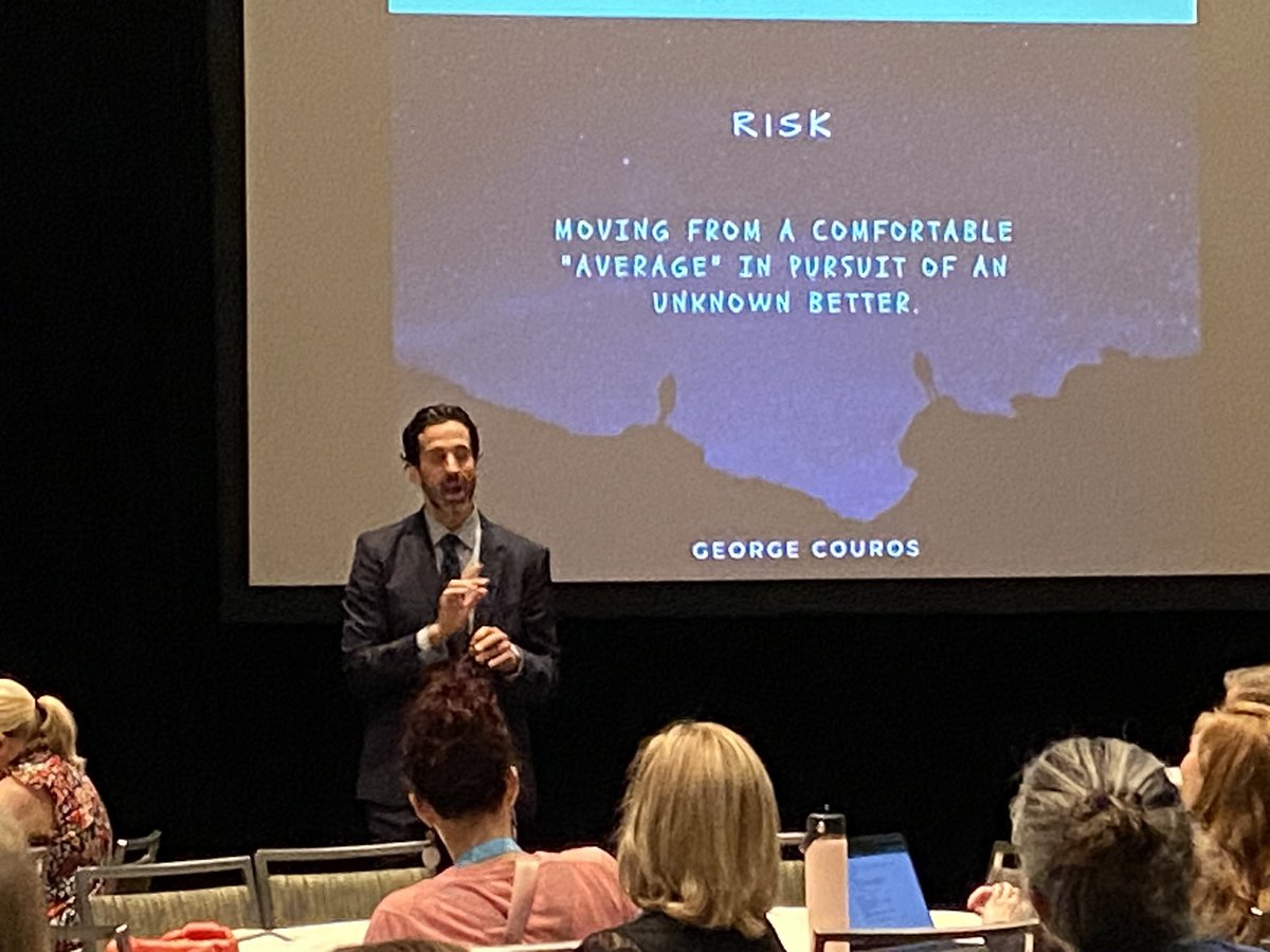 <a href="/gcouros/">George Couros</a> talking about risk taking (and often the lack of) in education #fetc
